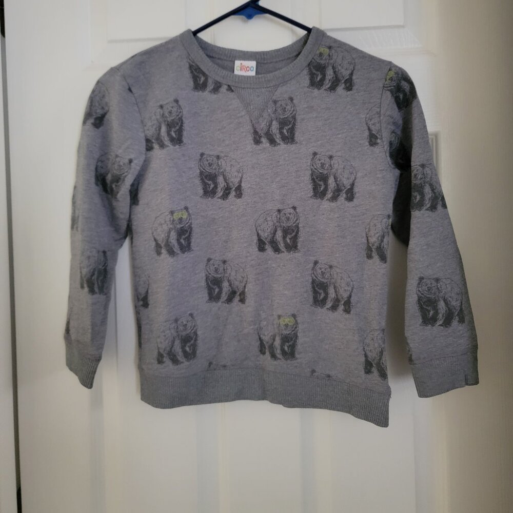 Circo Gray Bear Print Sweatshirt Size S (6/7) Kids